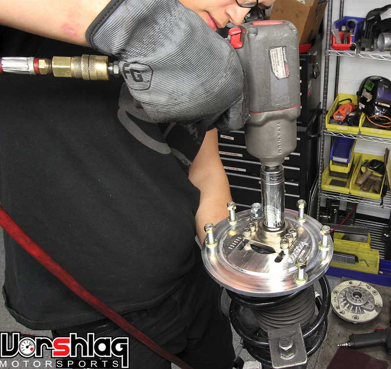 Use impact wrench with "pulse" method
