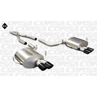 Corsa BMW 5 Series E39 M5 SPORT 2.5" Cat-Back Stainless Steel Exhaust, 1998 to 2003 Black Tips