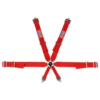 Camlock Individual Shoulder Pull-Up 6-pt Harness Set, G-Force Racing Gear - Red