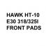 Hawk Performance HT-10 Brake Pads, BMW E30 318/325 (1984-91) [Front Pads]