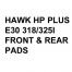 Hawk Performance HP+ Brake Pads, BMW E30 318/325 (1984-91)